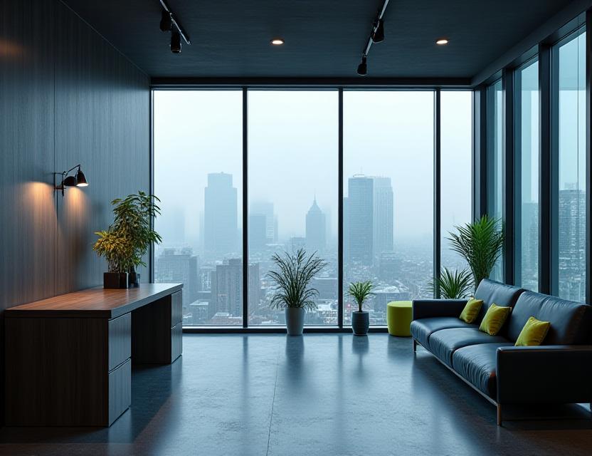 Interiør af SkyHarbour Legal kontoret i København